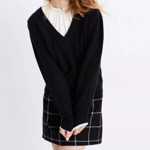 Madewell Sweater Womens Extra Small Black Wool Academia Preppy Ivy league